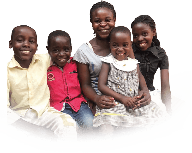 happy ugandan girl with flute