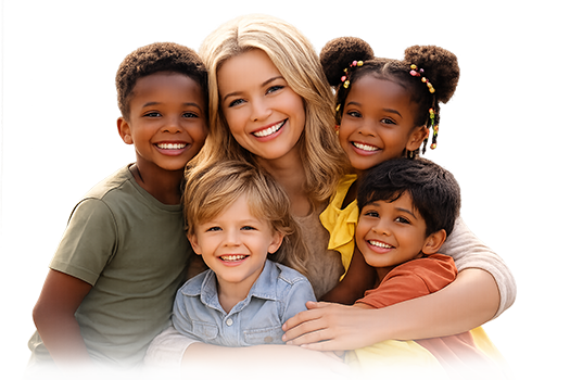 ugandan lady speaking with a child