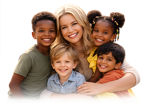 ugandan lady speaking with a child